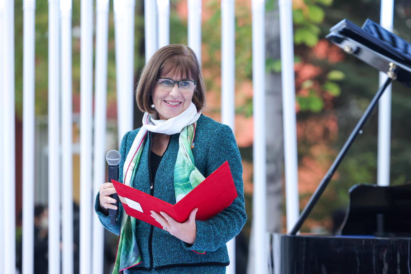 The Ambassador of Ireland to China, Ann Derwin at UN Day event