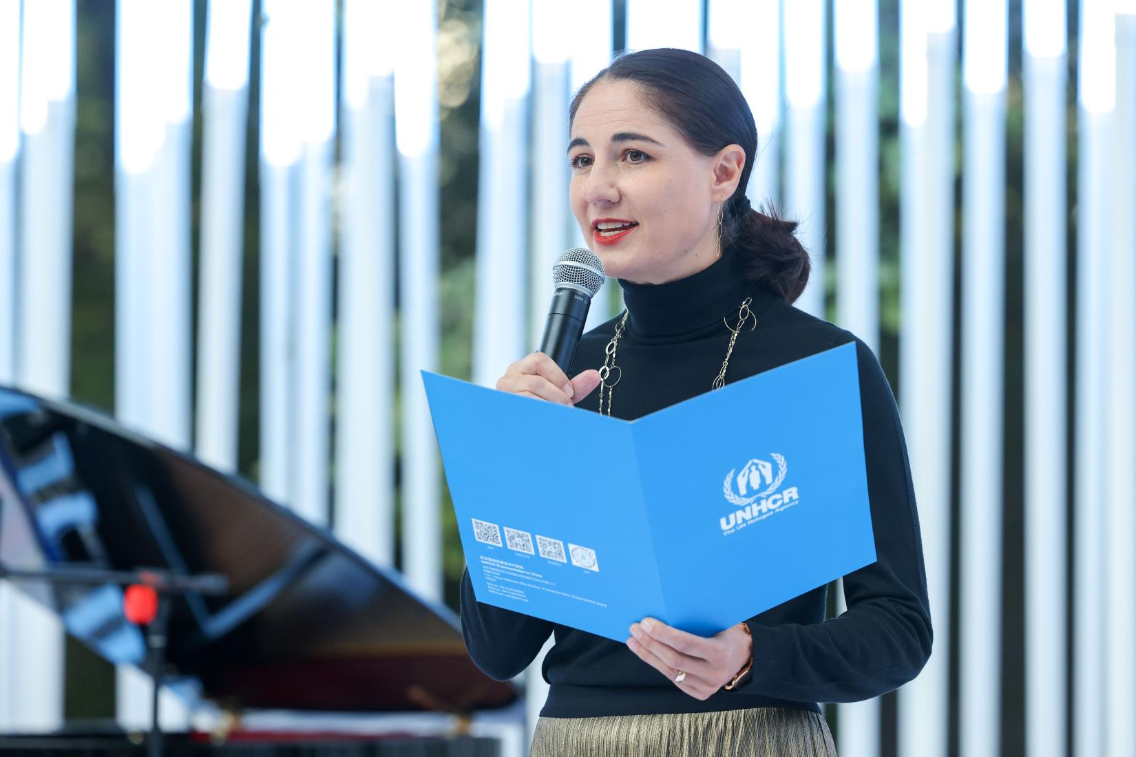 Liana Bianchi, Senior External Relations Officer of UNHCR in China at UN Day event