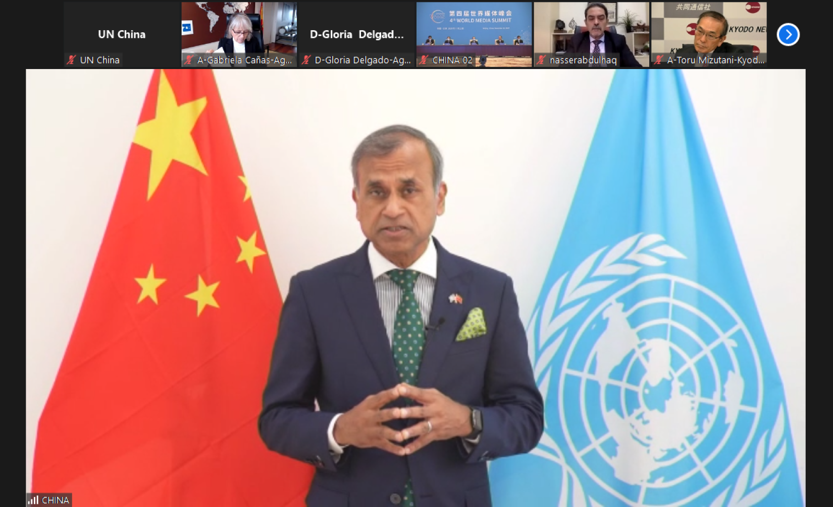 UN Resident Coordinator in China Siddharth Chatterjee at the World Media Summit