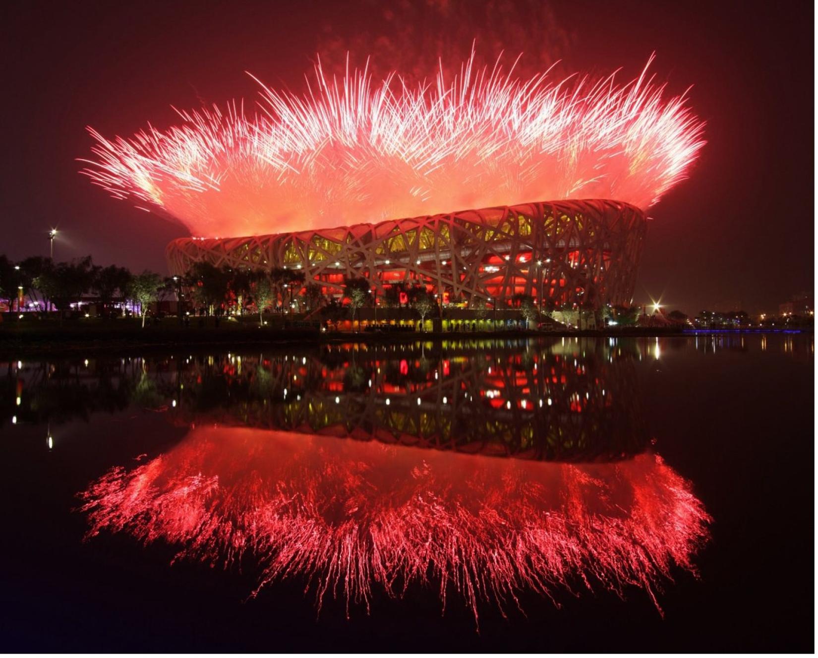 Caption- A still from the opening ceremony of the 2008 Beijing Olympics. /VCG Photo
