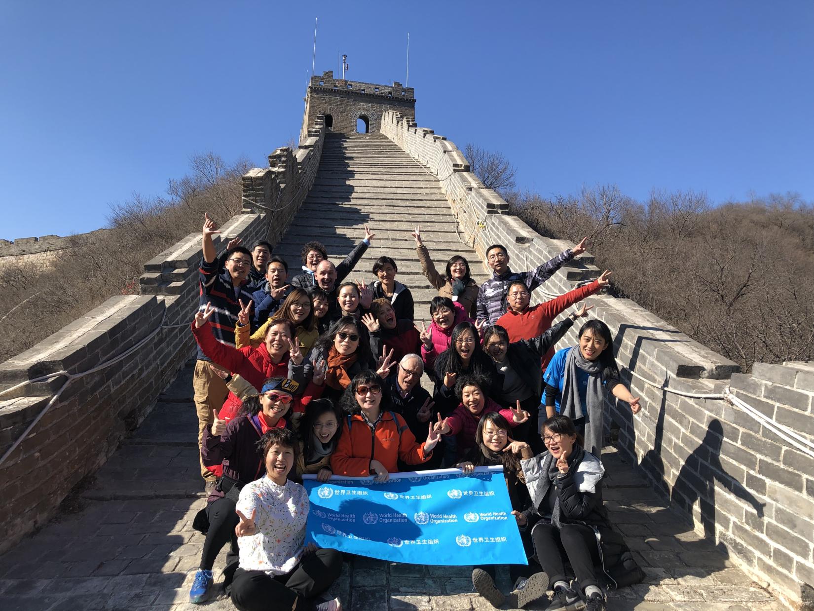 Dr Gauden Galea went to the Great Wall with colleagues of WHO China
