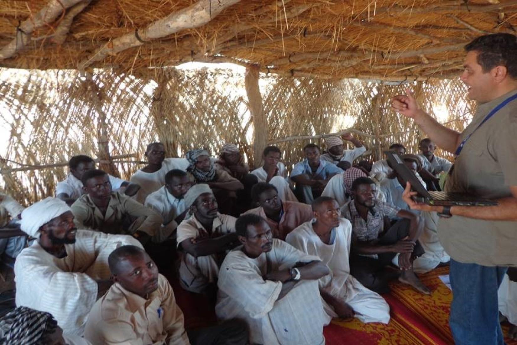 Security awareness training to refugees during a UNDSS responding to a security humanitarian support mission (Chad- Tissi 2013) 
