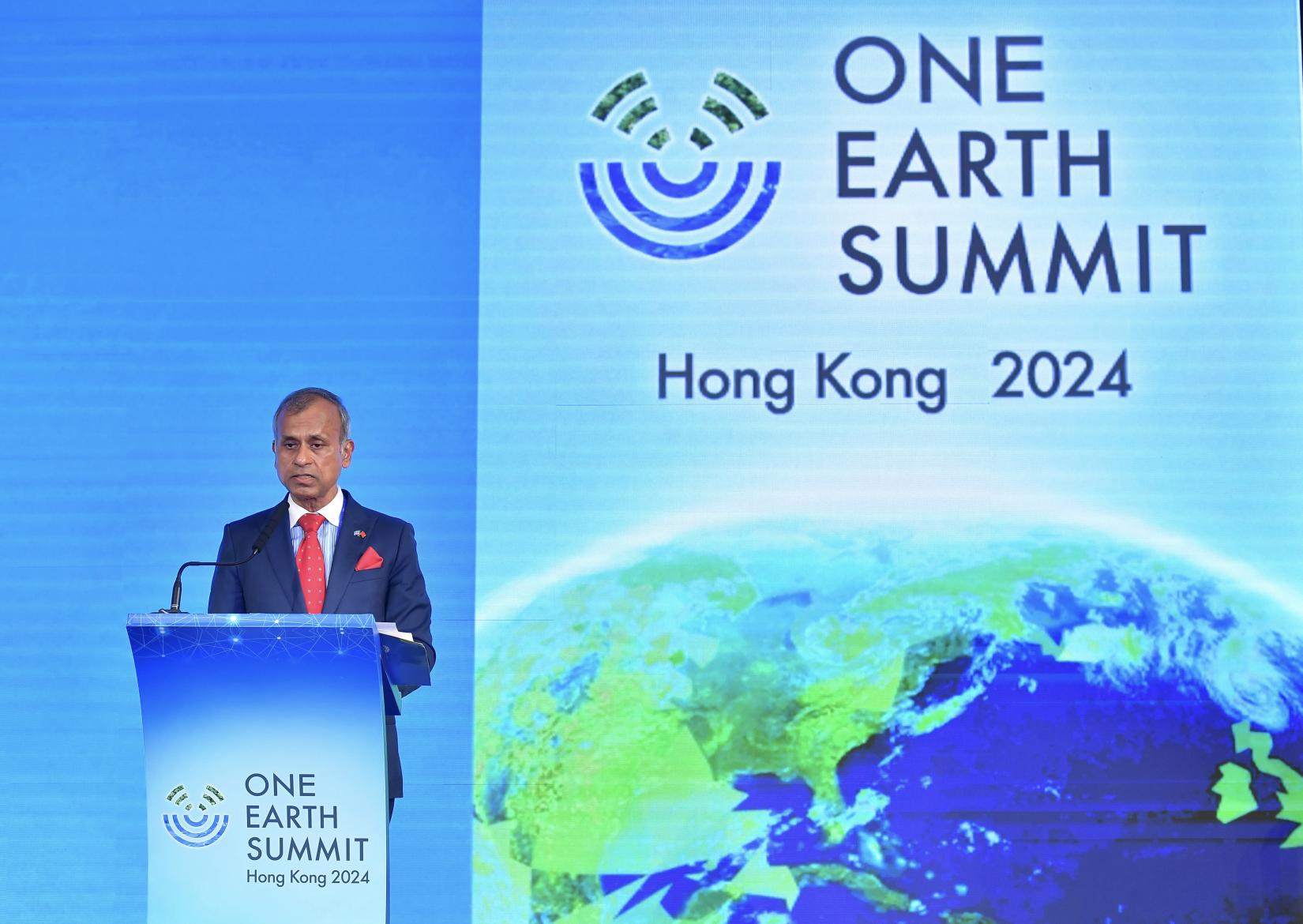 UN Resident Coordinator in China Siddharth Chatterjee at One Earth Summit 2024
