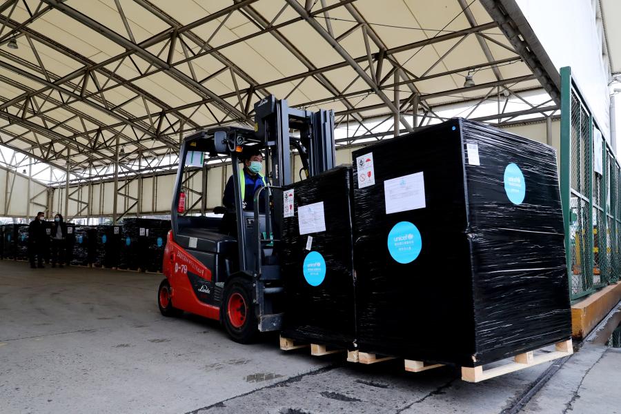 UNICEF Flies in Additional 12 Tons of Supplies to Support China’s Response to COVID-19