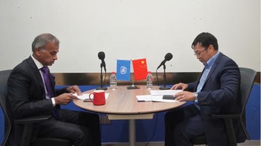 UN Resident Coordinator Siddharth Chatterjee with Vanno Noupech, UNHCR Representative in China